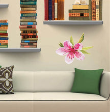 Load image into Gallery viewer, Pink flower Wall Decal, Pink flower Wall sticker, Pink flower wall decor