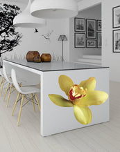Load image into Gallery viewer, Yellow Orchid Wall Decal, Yellow Orchid Wall sticker, Yellow Orchid wall decor