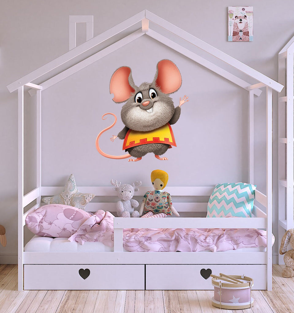 Cute Mouse Nursery Decor, Mouse Decal, Mouse Sticker