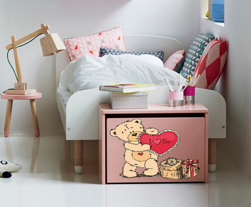 I Love You Teddy Bear Decal, I Love You Teddy Bear Sticker