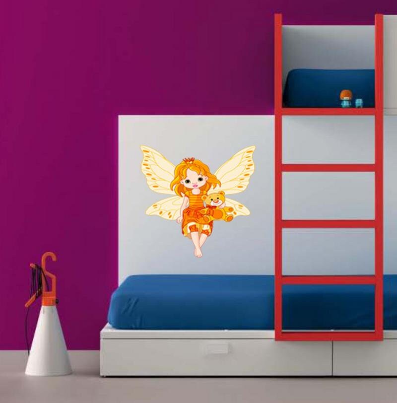 Fairy Girl Princess Wall Decal, Fairy Girl Princess Wall sticker, Fairy Girl Princess wall decor