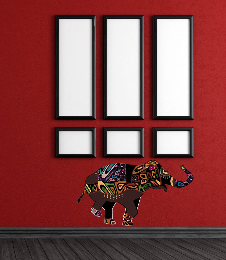 Indian Elephant Decal, Indian Elephant Sticker, Indian Elephant Wall Art