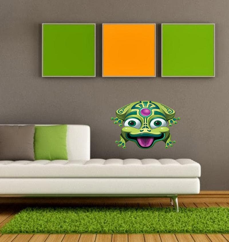 Aztec Frog Decal, Aztec Frog Sticker, Aztec Frog Wall Decor