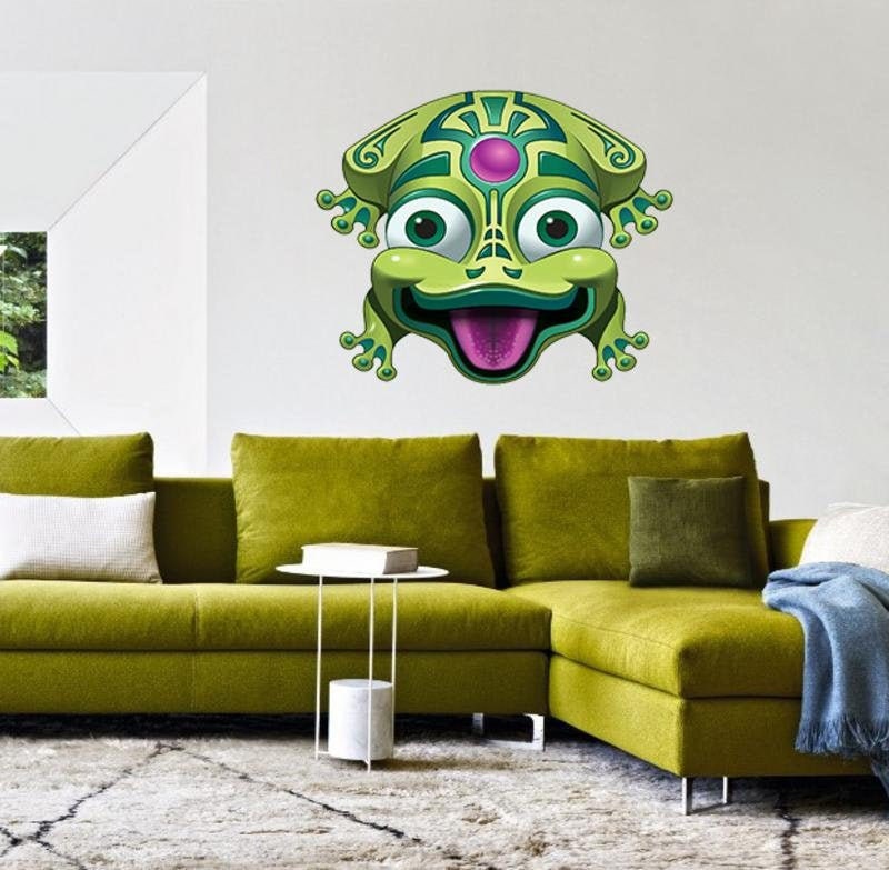 Aztec Frog Decal, Aztec Frog Sticker, Aztec Frog Wall Decor