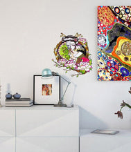 Load image into Gallery viewer, Flowered Geisha Wall Decal, Flowered Geisha sticker
