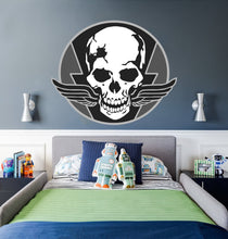 Load image into Gallery viewer, Skull and Wings Wall Decal, Skull and Wings Wall sticker, Skull and Wings wall decor