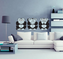 Load image into Gallery viewer, Three Wise Monkeys Decal, Three Wise Monkeys Sticker, Three Wise Monkeys Decor