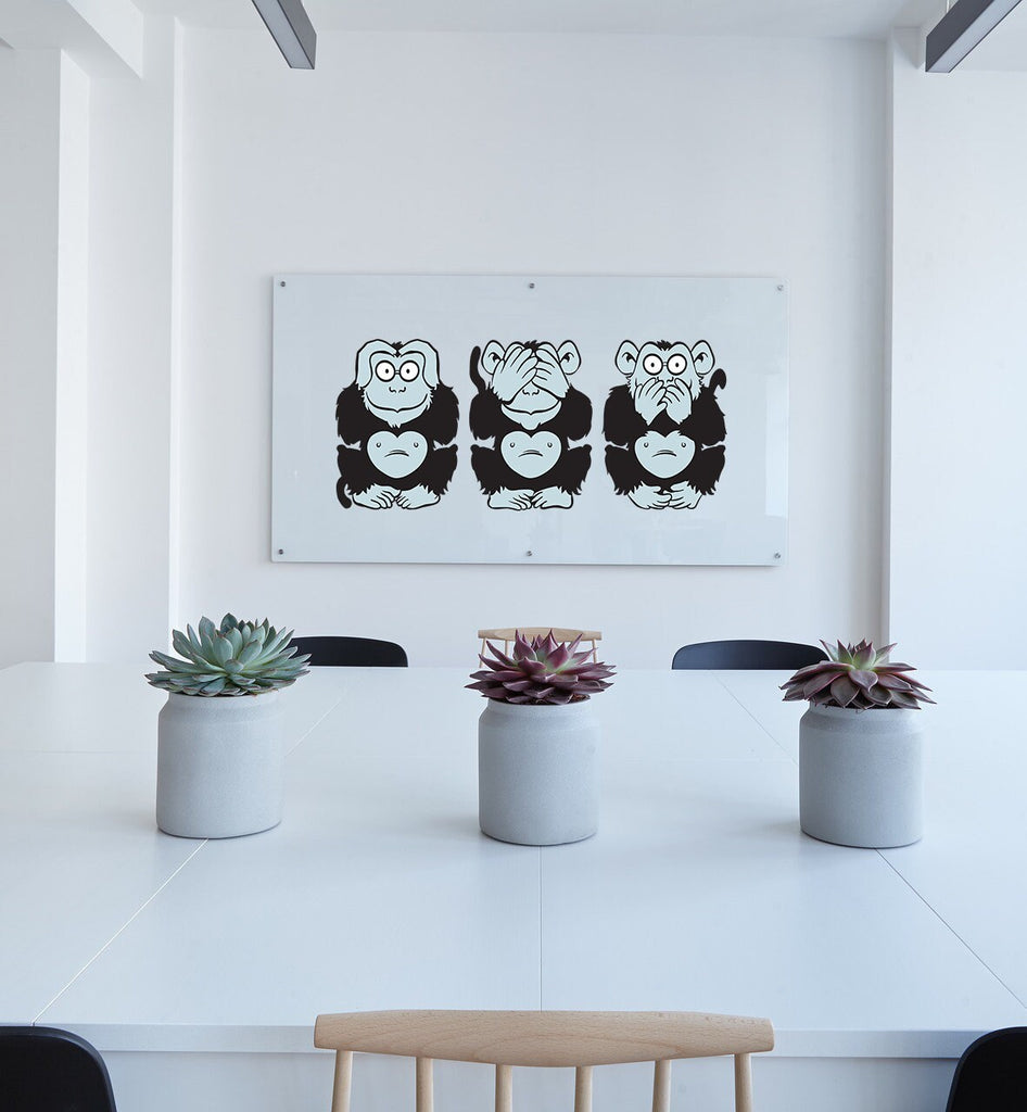 Three Wise Monkeys Decal, Three Wise Monkeys Sticker, Three Wise Monkeys Decor