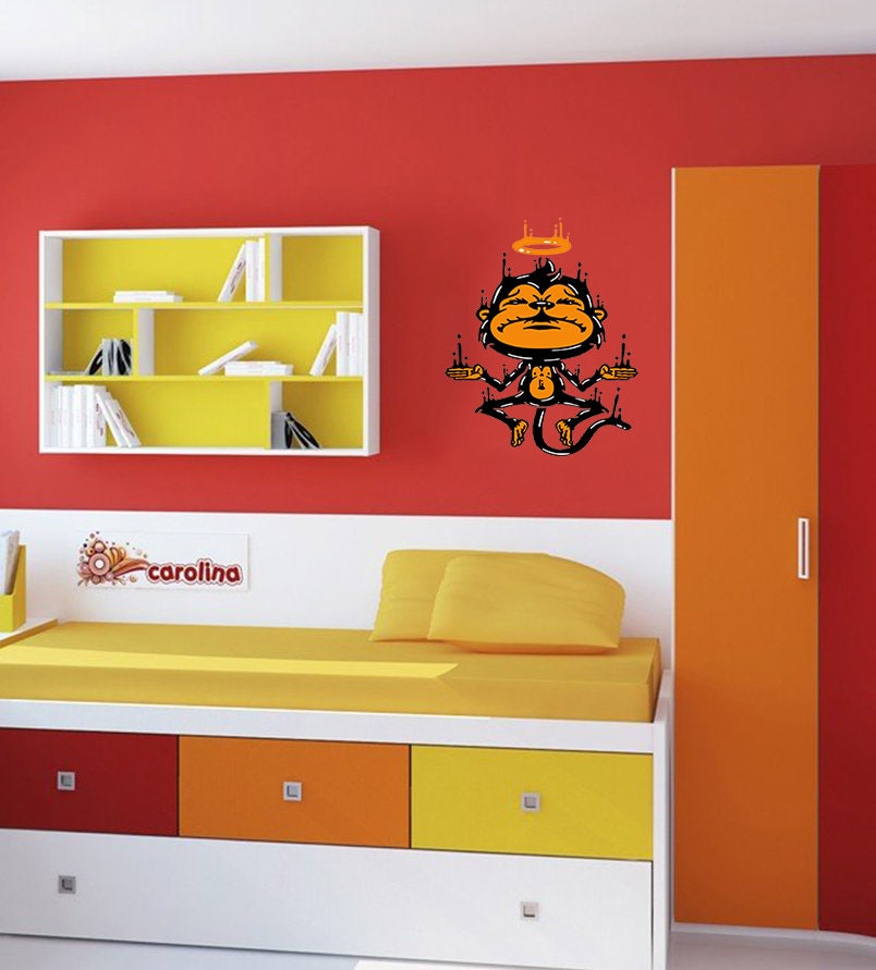 Monkey Stylish Wall Decal, Monkey Stylish Sticker, Monkey Stylish Wall Art