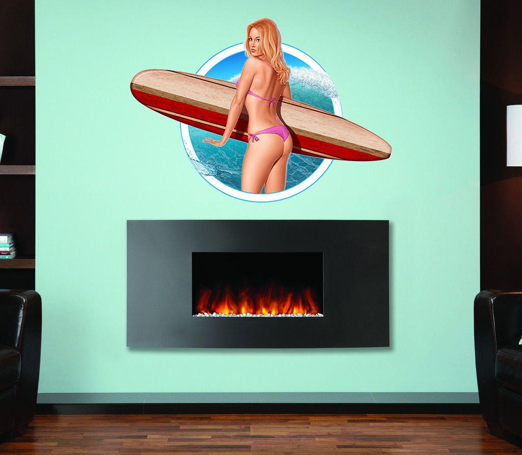 Sexy Surfer Decal, Sexy Surfer Sticker, Sexy Surfer Wall Decor