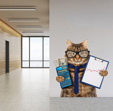 Load image into Gallery viewer, Accountant Cat Sticker, Accountant Cat Decal, Accountant Cat Wall Decor