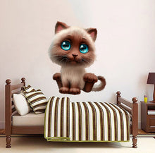 Load image into Gallery viewer, Cute kitten Wall Decal, Cute kitten Wall sticker, Cute kitten wall decor