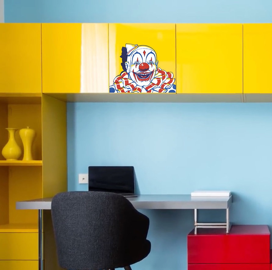 Clown Wall Decal, Clown Wall sticker, Clown wall decor