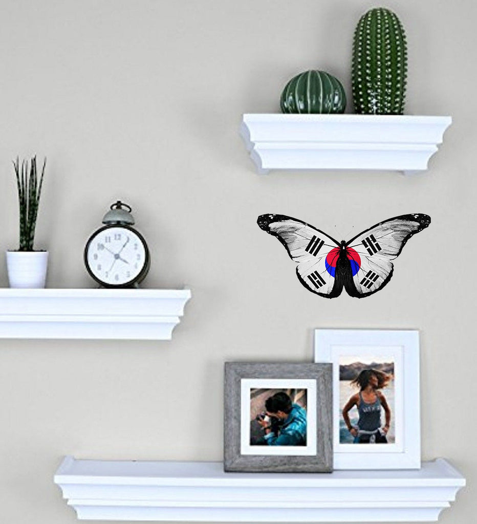 Japanese Flag Butterfly Decal, Japanese Flag Butterfly Sticker, Japanese Flag Butterfly Decor