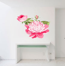 Load image into Gallery viewer, Peony flowers Sticker, Peony flowers Decal, Peony flowers Wall Decor