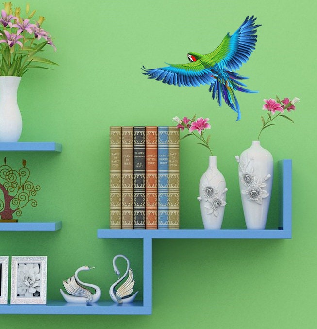 Parrot Sticker, Parrot Decal, Parrot Wall Art, Parrot Wall Decor