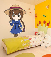 Load image into Gallery viewer, Anime Little Girl Decal, Anime Little Girl Sticker, Anime Little Girl Wall Art