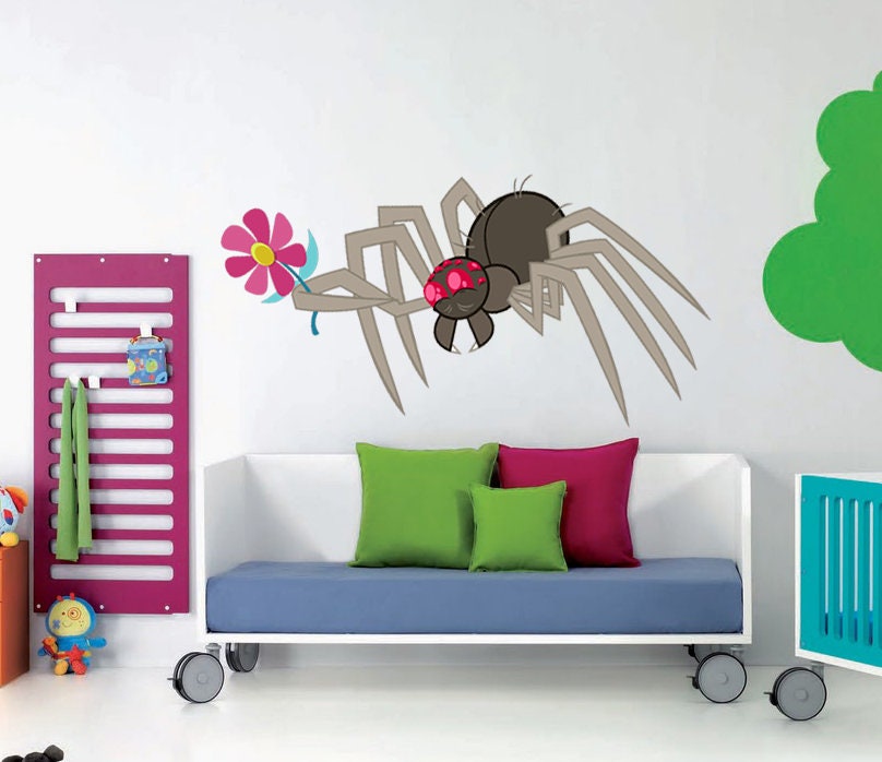 Anime Spider Decal, Anime Spider Sticker, Anime Spider Wall Decor