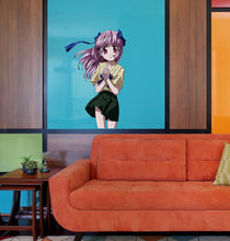 Load image into Gallery viewer, Anime Teen Girl Wall Decal, Anime Teen Girl Wall sticker, Anime Teen Girl wall decor