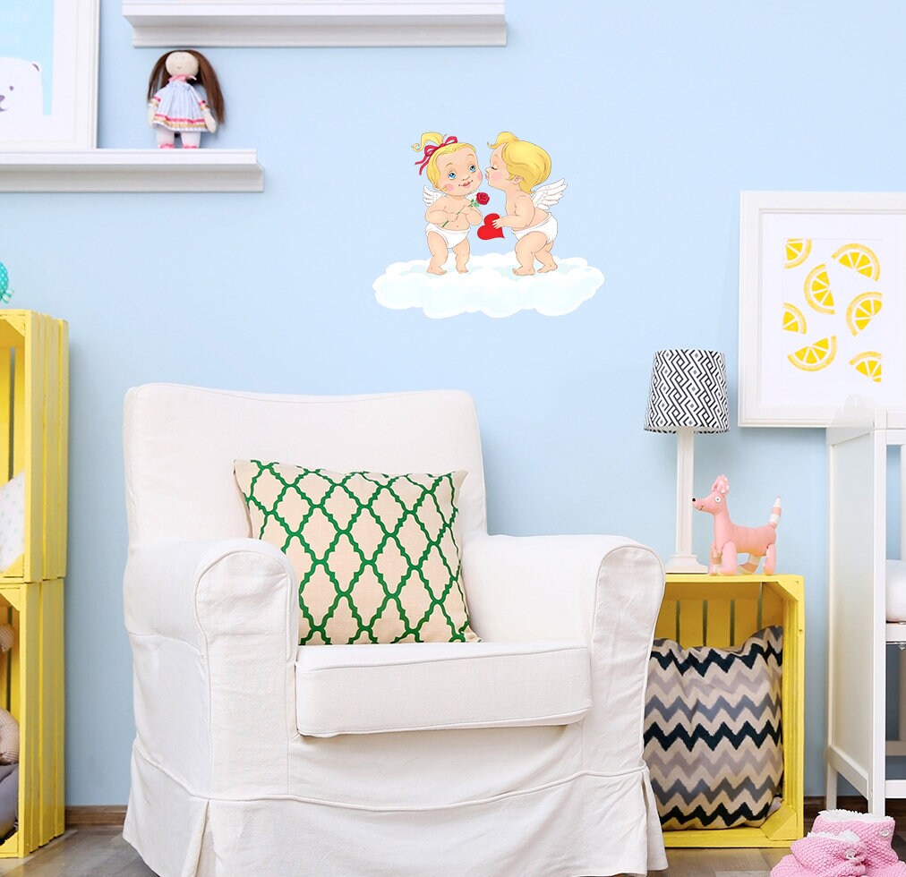 Love Angels Wall Decal, Love Angels Wall sticker, Love Angels wall decor