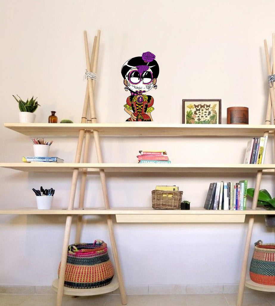 Calavera Girl Decal, Calavera Girl Sticker, Calavera Girl Wall Decor