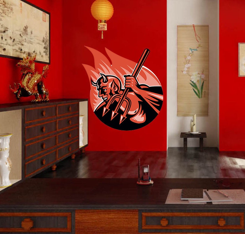 Devil Kitchen Decal, Devil Sticker, Devil Decal, Devil Wall Decor