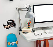 Load image into Gallery viewer, Cartoon Angry Wolf Decal, Boys Room Wolf Sticker, Wolf Decor