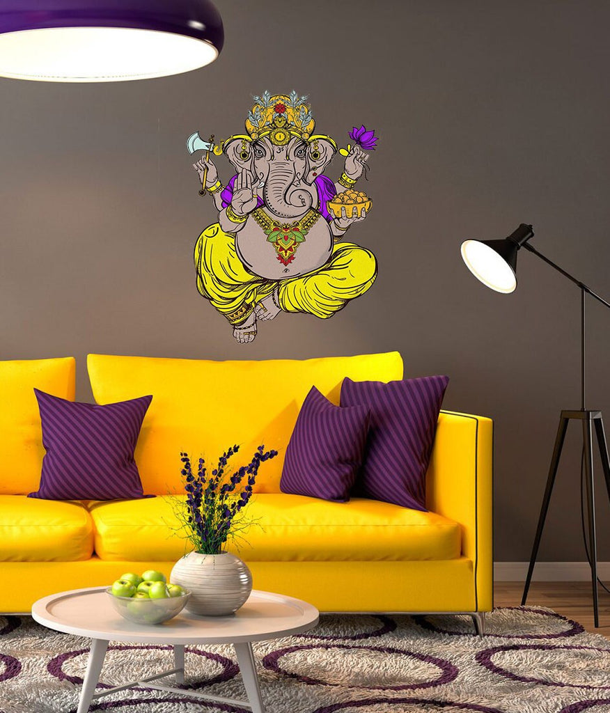 Ganesha Wall Decal, Ganesha Wall Sticker, Ganesha Wall Art