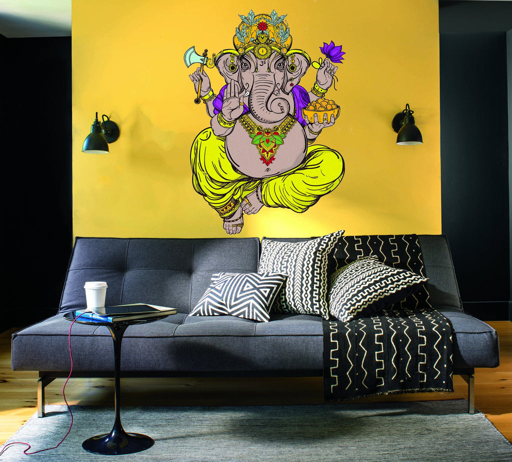 Ganesha Wall Decal, Ganesha Wall Sticker, Ganesha Wall Art