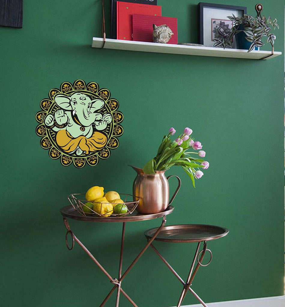 Ganesha Mandala Decal, Ganesha Mandala Sticker, Ganesha Mandala Wall Decor