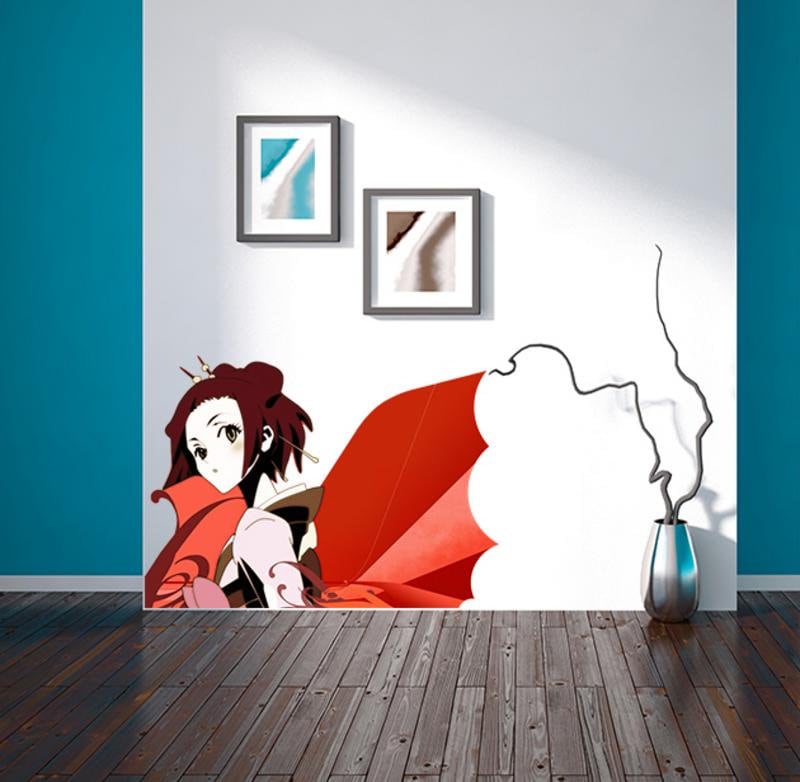 Beautiful Japanese Girl Wall Decal, Beautiful Japanese Girl Wall sticker, Beautiful Japanese Girl wall decor