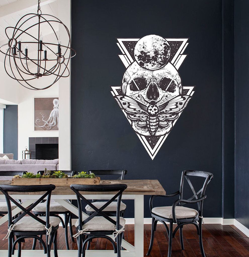 Galaxy Skull Decal, Universe Decal, Universe Sticker, Inspirational Wall Decor