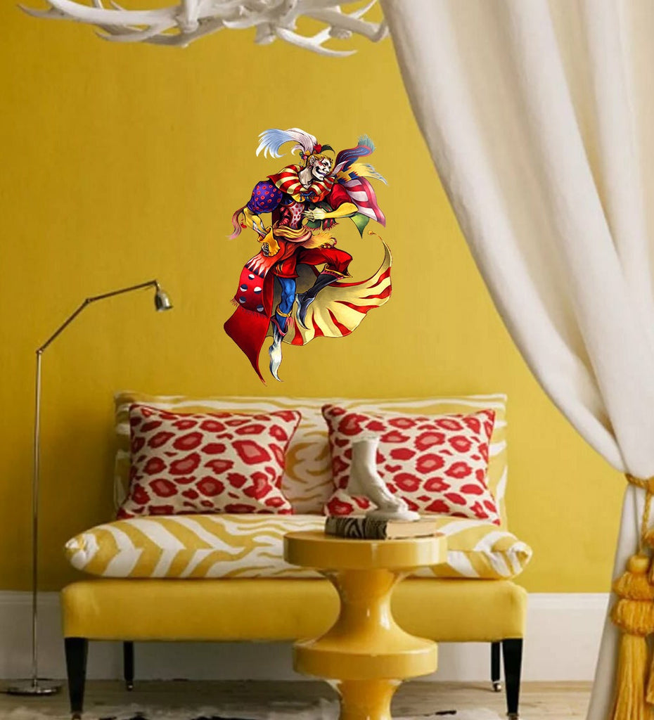 Buffoon Decal, Joker Decal, Joker Sticker, Arlequin Sticker, Arlequin Decal