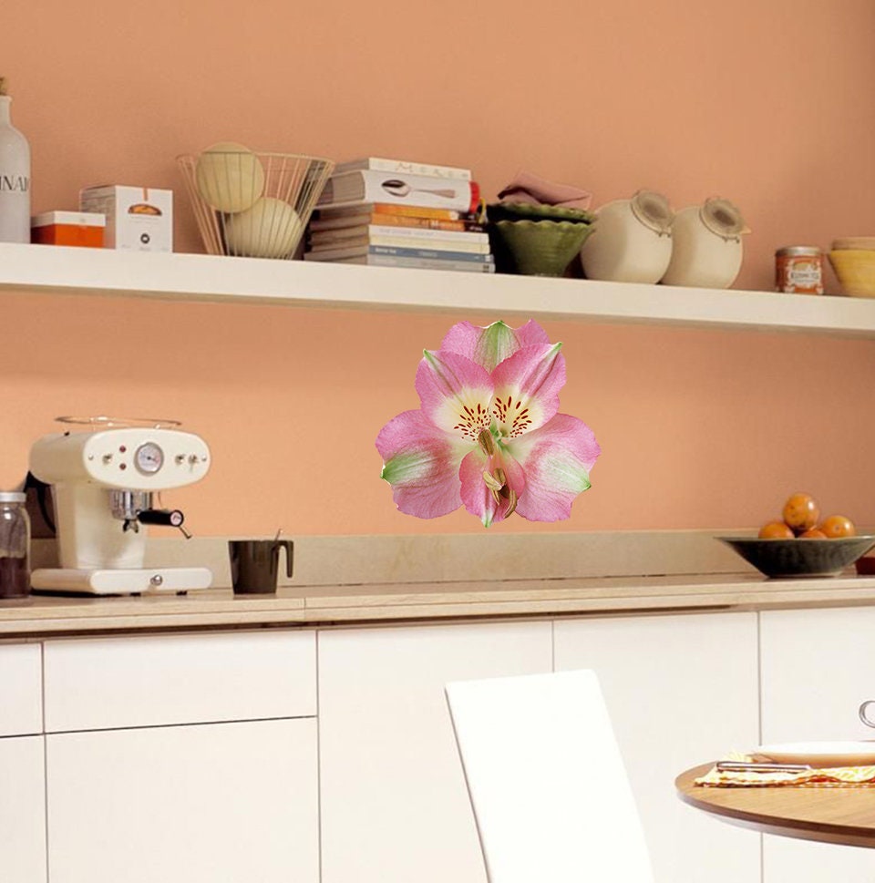 Pink Orchid Wall Decal, Pink Orchid Wall sticker, Pink Orchid wall decor