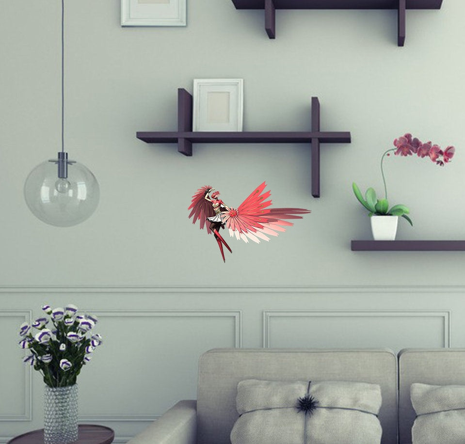 Anime Girl Wall Decor, Anime Girl sticker, Anime Girl decal