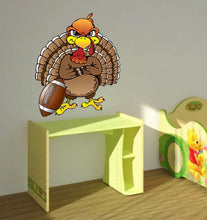 Load image into Gallery viewer, Turkey Football Sticker, Turkey Football Decal, Turkey Football Decor