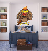 Load image into Gallery viewer, Turkey Football Sticker, Turkey Football Decal, Turkey Football Decor