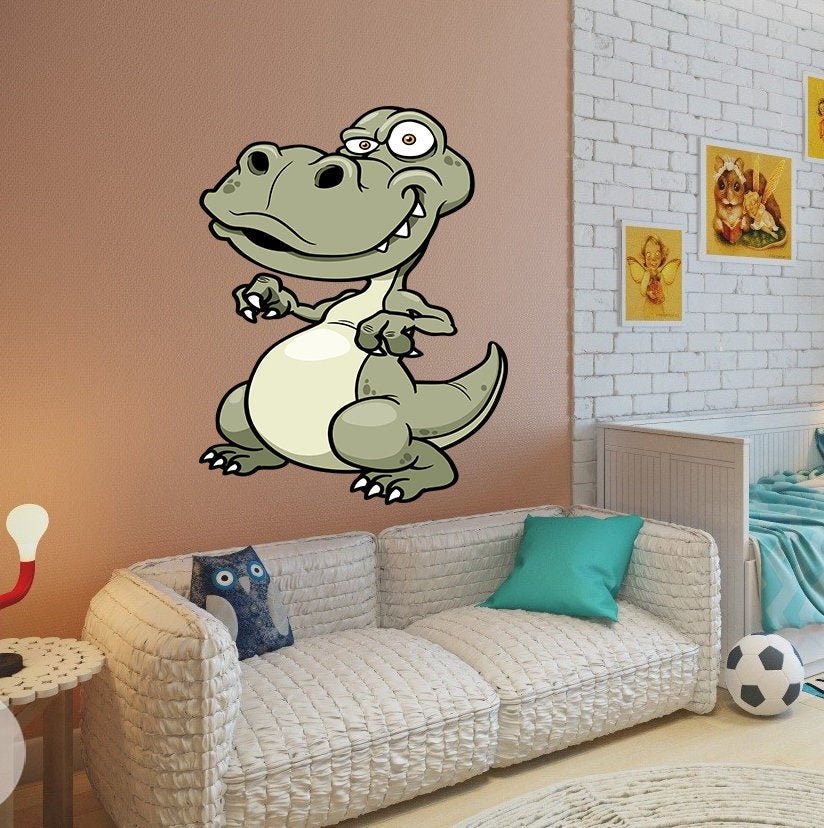 Boys Room Dinosaur Sticker, Nursery Dinosaur Wall Decal