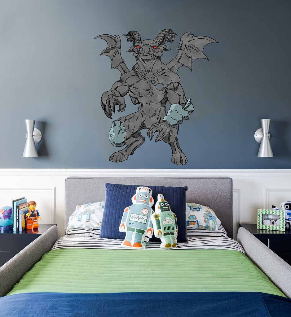 Robotic Monster Decal, Gaming Wall Decor, Gaming Wall Sticker