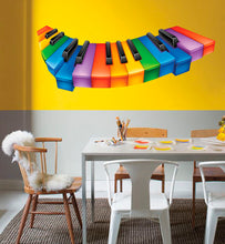 Load image into Gallery viewer, Colored Piano Keys Wall Decal, Colored Piano Keys Wall sticker, Colored Piano Keys wall decor
