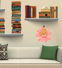 Load image into Gallery viewer, Lotus Yoga Wall Decal, Lotus Yoga Wall sticker, Lotus Yoga wall decor