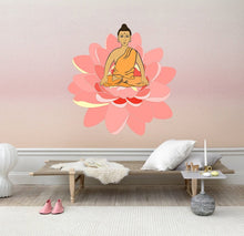Load image into Gallery viewer, Lotus Yoga Wall Decal, Lotus Yoga Wall sticker, Lotus Yoga wall decor