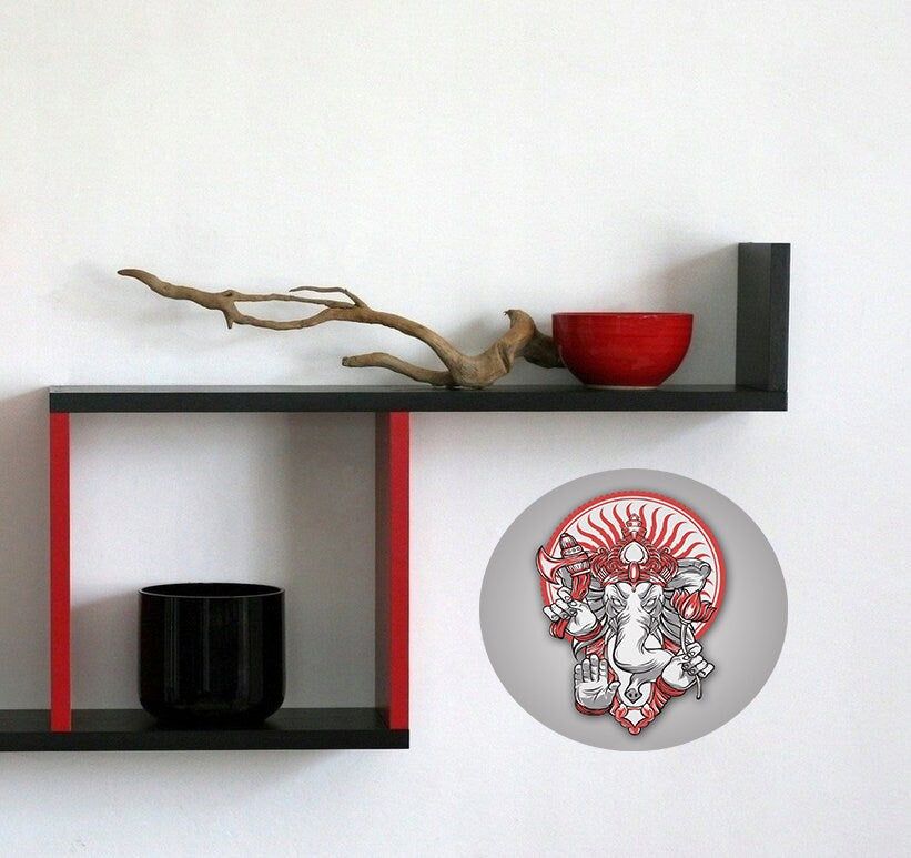 Ganesha Spiritual Wall Decal, Ganesha Spiritual Wall sticker, Ganesha Spiritual wall decor