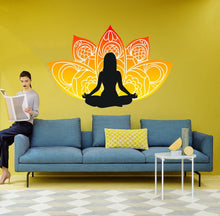 Load image into Gallery viewer, Colorful Lotus Decal, Meditation Décor, Yoga Studio Decor