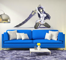 Load image into Gallery viewer, Anime Warrior Girl Decal, Anime Warrior Girl Sticker, Anime Warrior Girl Wall Decor
