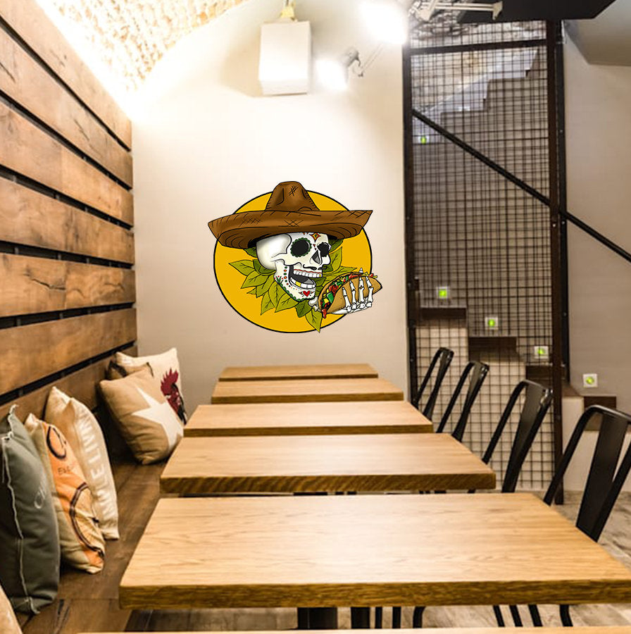 Taco Decal, Taco Sticker, Taco Wall Decor, Taco Restaurant Decor