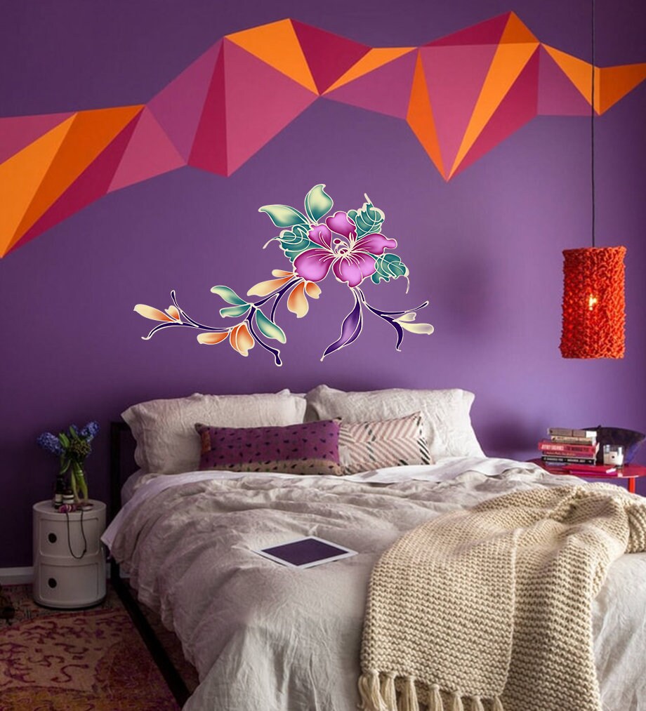 Flower Wall Decal, Flower Sticker, Flower Decor, Flower Wall Art