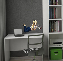 Load image into Gallery viewer, Anime Piano Girl Decal, Anime Piano Girl Sticker, Anime Piano Girl Wall Decor