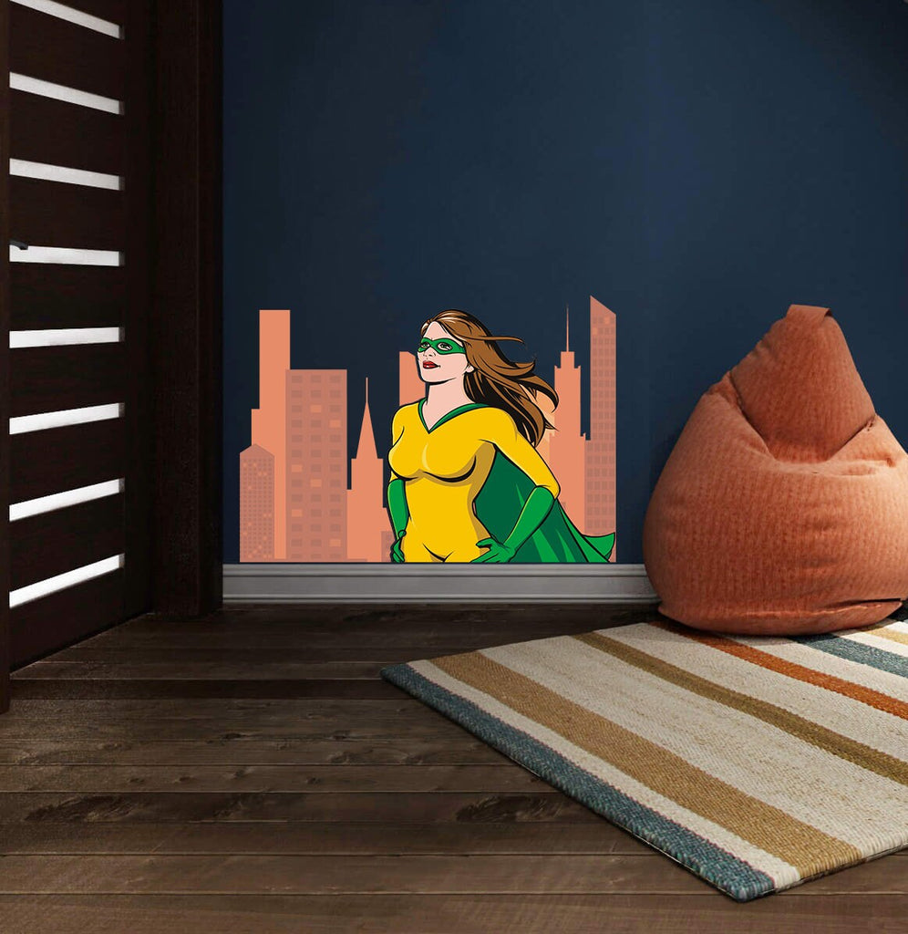 Super Girl Wall Decal, Super Girl Wall sticker, Super Girl wall decor