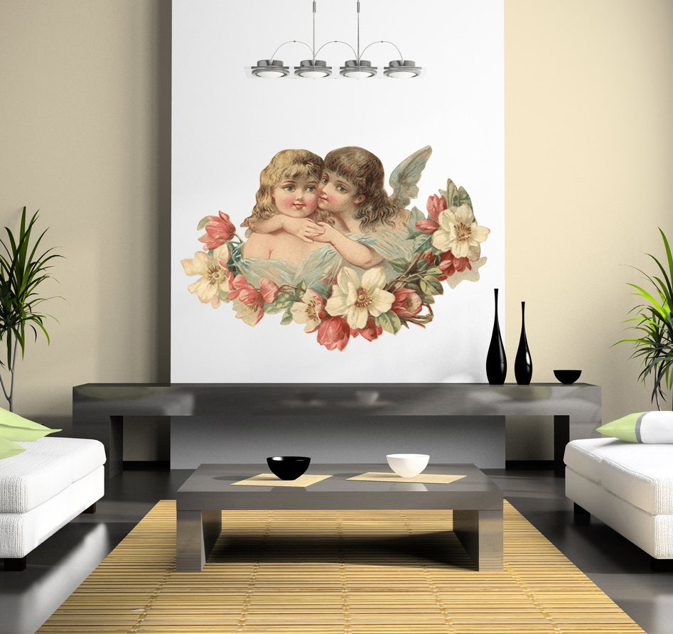 Vintage Angels Decal, Vintage Angels Sticker, Vintage Angels Wall Decor